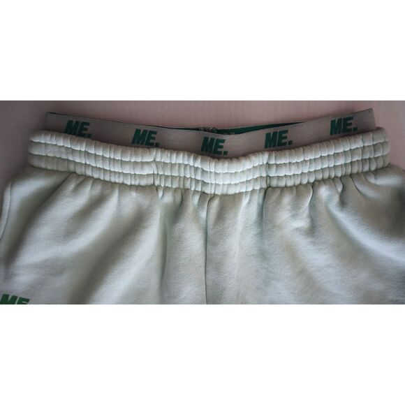 Melody Ehsani Women Sz S Sage Green Core Fleece Double Waistband Sweat Short - Picture 6 of 11
